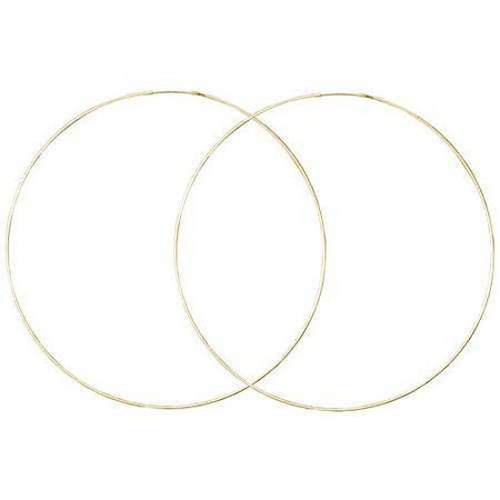 Amazon.com: Very Thin Endless Hoops, 60mm 2 3/8" Gold Tone in Gold Tone: Clothing