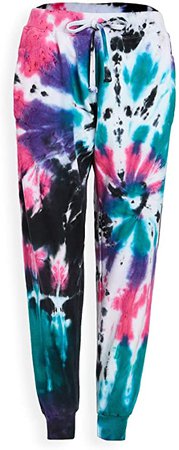 Worthy Threads Women's Space Tie Dye Joggers at Amazon Women's Clothing store
