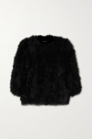 Black Feather jacket | Yves Salomon | NET-A-PORTER
