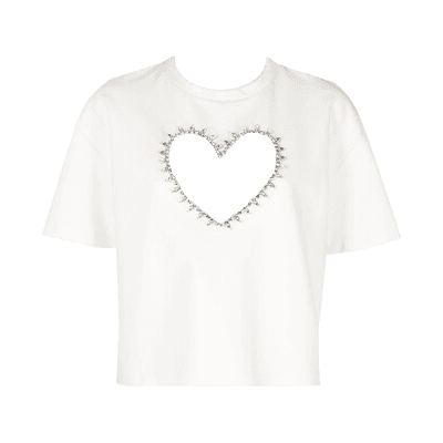 area heart cut out detail top - white (dei5 edit)