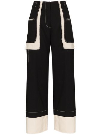 Rejina Pyo Aubrey Cropped Panelled Trousers - Farfetch