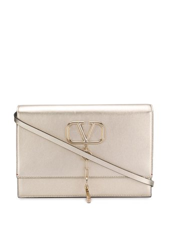 Gold Valentino Garavani Vcase Shoulder Bag | Farfetch.com