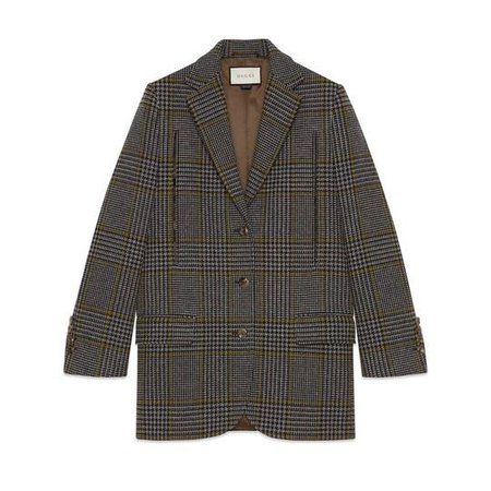 Prince of Wales cape jacket - Gucci Women's Blazers 537449ZLM641643