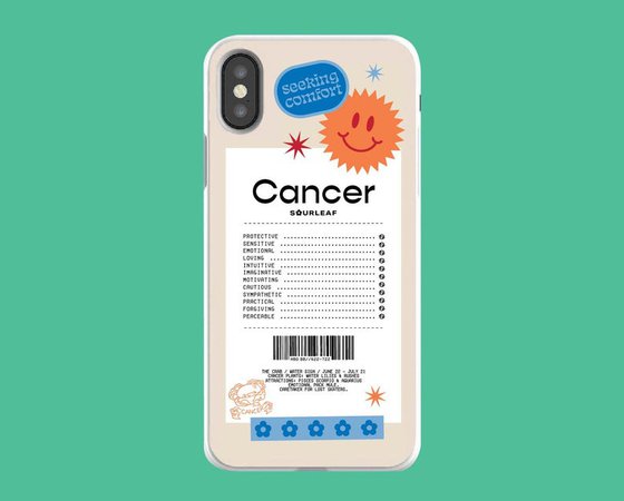 Cancer Receipt Iphone Case / Astrology Phone Case / Trendy | Etsy