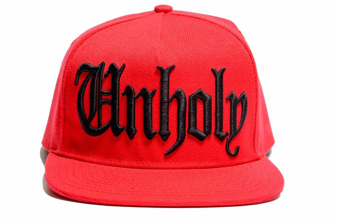 Unholy - Snapback Hat Red – Blackcraft Cult