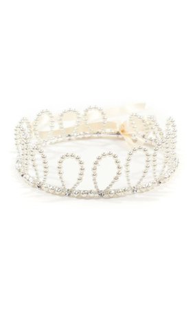 Pearl And Crystal Beaded Crown By Simone Rocha | Moda Operandi