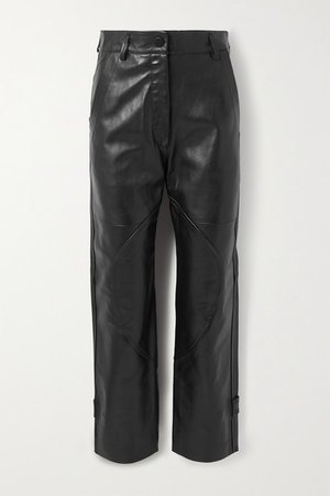 Hunter Paneled Leather Straight-leg Pants - Black