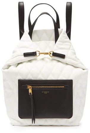 Duo Convertible Quilted Backpack - Womens - White
