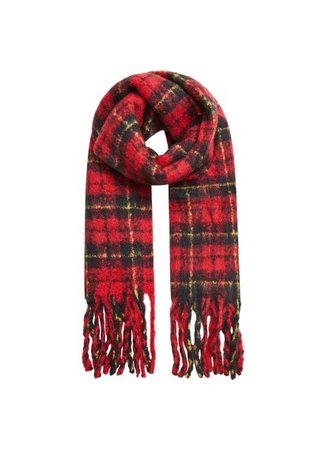 MANGO Plaid scarf