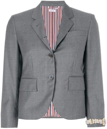 Classic Single Breasted Sport Coat With Wristwatch Applique In Super 120’s Twill