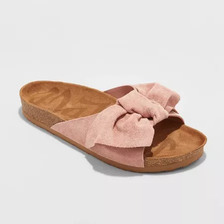 Women's Mad Love Adia Bow Footbed Sandals - Blush : Target