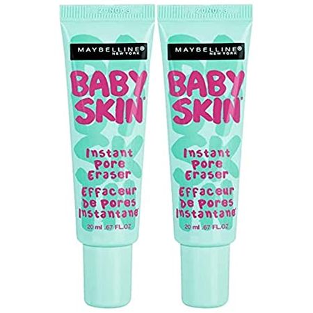 Amazon.com : Maybelline Baby Skin Instant Pore Eraser Primer, Clear, 2 Count : Beauty & Personal Care