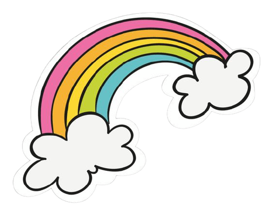 Cartoon Animated Rainbow PNG Kawaii