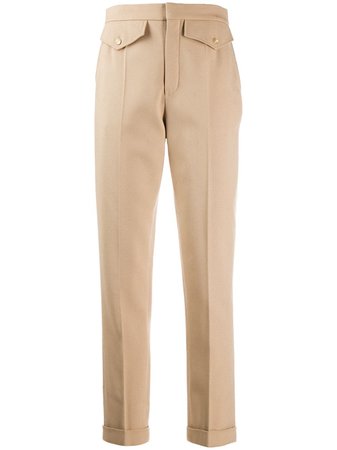 Neutral Chloé High-Waisted Slim-Fit Trousers | Farfetch.com