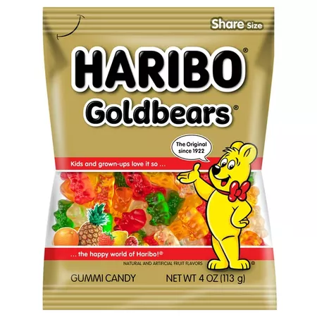 Haribo Goldbears Original Gummy Bears Bag, 4 Oz - Walmart.com