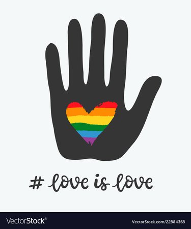 Gay poster with rainbow heart lgbt concept Vector Image