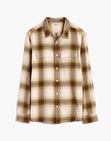 Brushed Twill Perfect Shirt in Bayfront Plaid