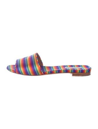 Tabitha Simmons Rainbow Satin Sandals - Shoes - TAB24159 | The RealReal
