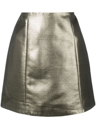 Alexa Chung Metallic Mini Skirt
