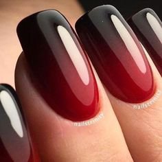 black nails red