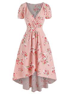 Flower spring dress - pink