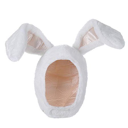 white bunny ear hat