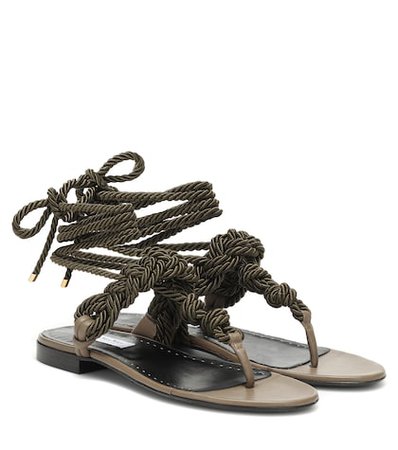 Laila rope and leather sandals