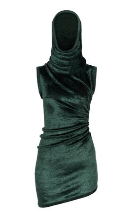 Hooded Velvet Mini Dress By Alaïa | Moda Operandi