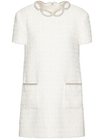 Valentino Embroidered Tweed Minidress - Farfetch
