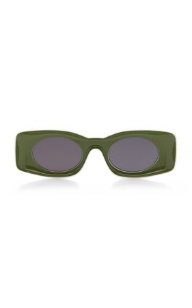 Rectangular-Frame Acetate Sunglasses By Loewe | Moda Operandi