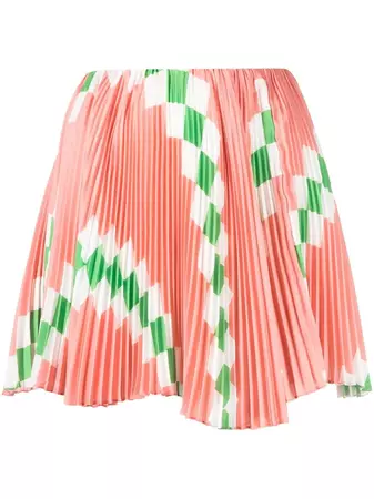 Monse check-print Pleated Mini Skirt - Farfetch