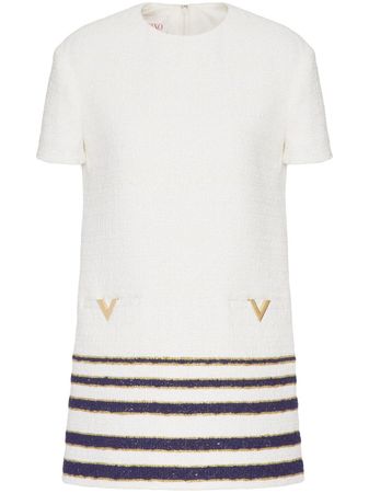 Valentino Garavani VLogo Striped Minidress - Farfetch