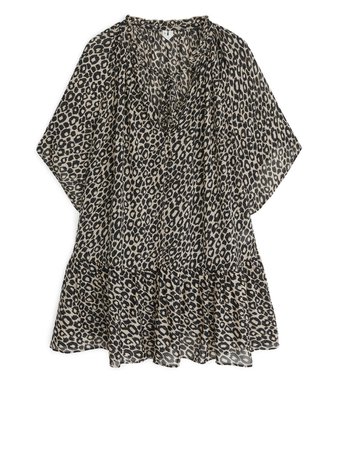 Printed Viscose Tunic - Beige - Shirts & blouses - ARKET SE