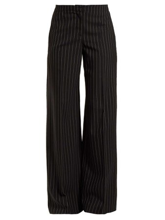 Pinstripe wool wide-leg trousers | Alexander McQueen | MATCHESFASHION.COM US