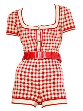 Red Gingham Jumpsuit