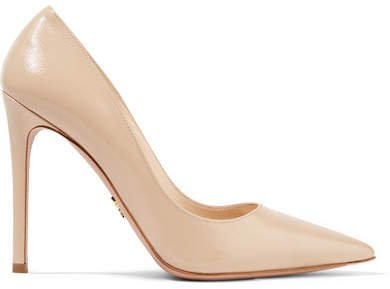 Textured-leather Pumps - Neutral
