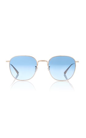 Brownstone Round Metal Sunglasses by Oliver Peoples THE ROW | Moda Operandi