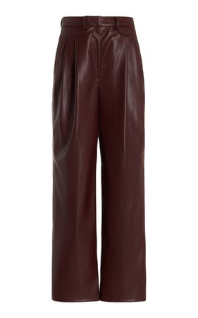 Pernille Pleated Faux Leather Wide-Leg Pants By The Frankie Shop | Moda Operandi