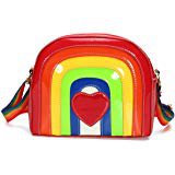 Amazon.com | BeautyWJY Women's Transparent Backpack Mini Clear Rainbow Daypack Rucksack | Casual Daypacks