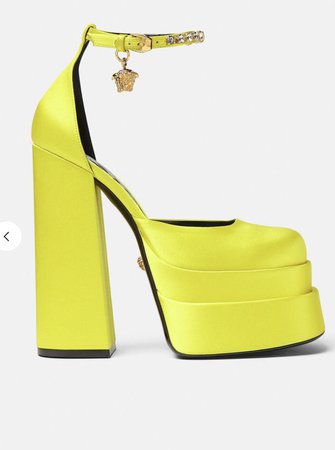 yellow Versace shoe