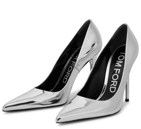 TOM FORD 105 metallic leather pumps