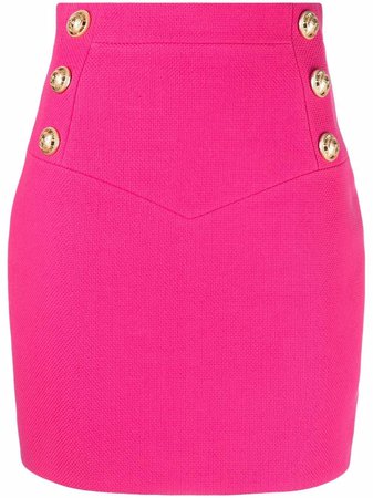 Balmain Button Detail Mini Skirt - Farfetch