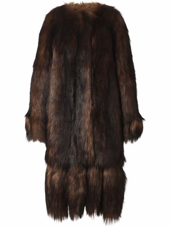 Burberry faux-fur Long Coat - Farfetch
