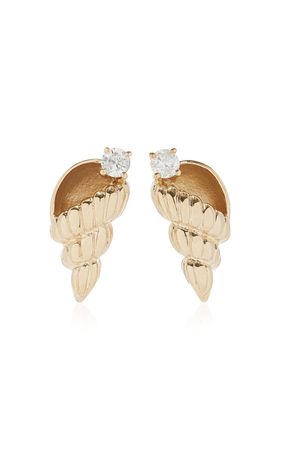 18k Yellow Gold Diamond Earrings By Yvonne Leon | Moda Operandi