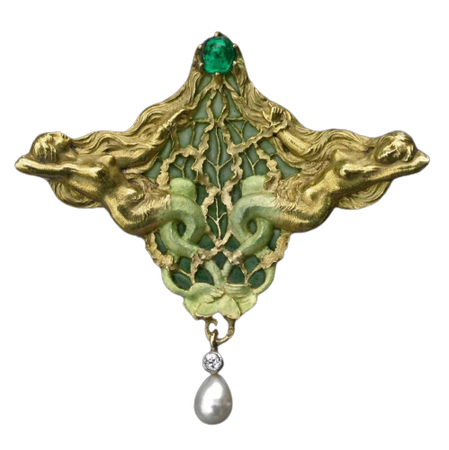 1900 ‘The Melusines’ Symbolist Pendant / Brooch, c. 1900, France