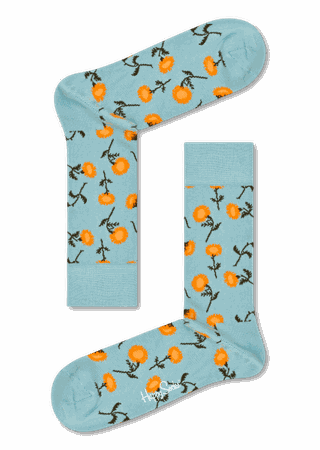 Light Blue socks: Sunflower pattern | Happy Socks