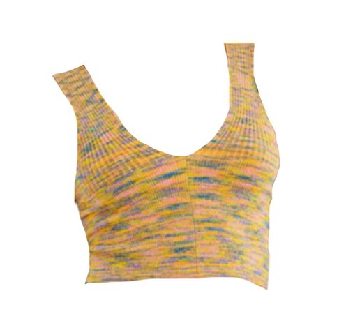 urban outfitters cropped multicolored v neck knit tank