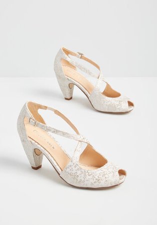 Chelsea Crew Traverse and Chorus Heel Ivory Floral | ModCloth