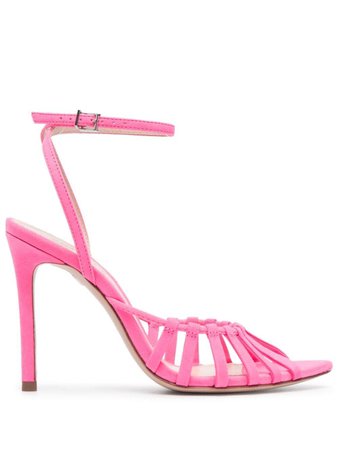 Schutz Cage leather sandals pink S2057200600012 - Farfetch