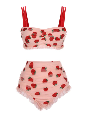 strawberry swimsuit